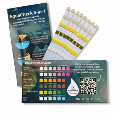 Aqua Check 6 in 1 teststrips. aquarium teststrips aquarium watertesten aquarium test strip